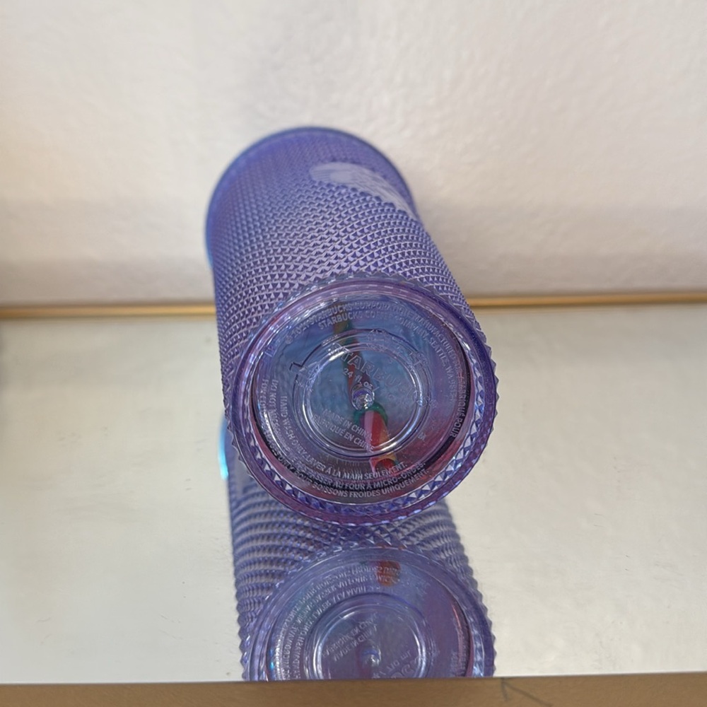 EUC Starbucks Sofie Birkin Iridescent Purple Rainbow Tumbler with Straw 20244 - Picture 4 of 4